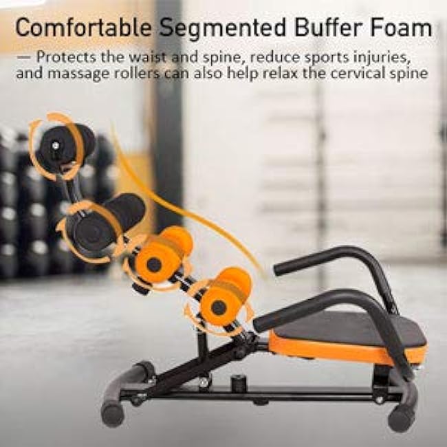 GYMAX Abdominal Twister Trainer, Incline Ab Rocket Exerciser Height Adjustable, for Crunch Sit-up Exercise Abdominal Workout