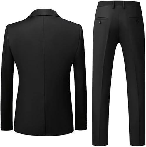 Miniatura 5 de Trajes de esmoquin para hombre trajes de hombre para hombre ajuste delgado baile de graduación boda trajes de 3 piezas blazer chaleco y pantalones