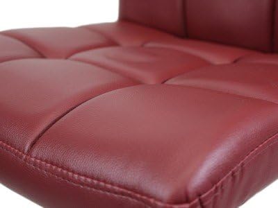 TMS® 2 Synthetic Leather Modern Design Adjustable Swivel Barstools Hydraulic Bar Stool (Merlot)