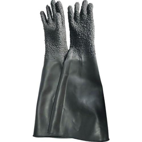 Guantes de trabajo para chorro de arena de goma de alta presión 2