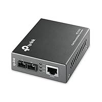 TP-Link 10/100Mbps Single-Mode Media Converter, Auto-Negotiation of Half-Duplex/Full-Duplex Transfer Mode, Fiber Distance Extension Up to 20km (MC110CS)