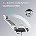 Hbada Ergonomic Office Chair High Back Desk Chair Recliner Chair with Lumbar Support Height Adjustable Seat, Headrest- Breathable Mesh Back Soft Foam Seat Cushion, White