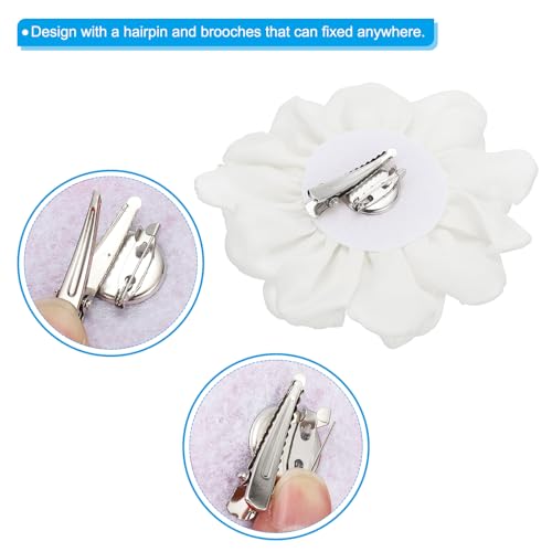 Image of PATIKIL Rose Flower Hair Clips, Fabric Brooch Pins for Women Wedding Party Dance Dress Clothes Accessories Valentine's Day Gifts