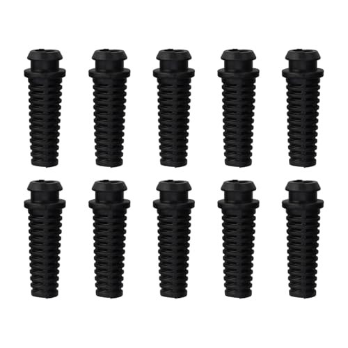 Lawnoval Herramientas eléctricas y amoladoras angulares para conector de prensaestopas, diámetro interior de 6,1 mm, 36,8 mm de longitud, paquete de 10 unidades, color negro