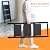 3 Step Ladder, Folding Step Stool with Wide Anti-Slip Pedal Sturdy Steel Ladder with Cushioned Handle for Adults Home (Black)