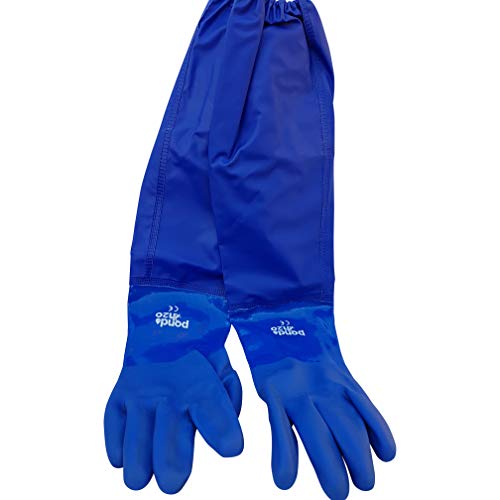 Pondh2O Heavy Duty Long Full Arm Re-Usable Waterproof Rubber Gloves Shoulder Length, Yard & Water Garden Pond Cleaning Gloves, Keeps Arm And Hand Dry, 28 Inch Long, Pond Or Aquarium Gloves #TOP1
