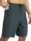 Arcweg Pantalón Cargo de Baño Hombre Short de Baño Hombre con Forro de Malla Secado Rápido Boardshorts con 4 Bolsillos Resistente para Playa, Pesca & Aventuras al Aire Libre Gris XL