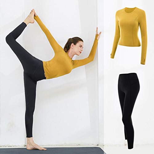 M-Y-L T-ShirtsWomen's Yoga Suit Shows Thin Temperament Nylon Hooded Sports Fitness Clothes,B1,L