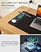 Wireless Charging Mouse Pad with 2nd Gen Tech, 3-in-1 25W Fast Charger, Replaceable Rubber & Microfiber Leather Desk Mat, Large Waterproof Desk Pad for Office & Gaming(Adds Watch Charging & Coasters)