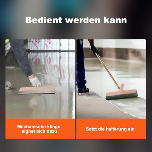 Lfhelper Großflächenrakel gezahnt 560mm Flächenrakel Flächenspachtel Stehrakel Rakel mit Steckvorrichtung, Zahnbreite: ca. 2mm, Zahnhöhe: ca. 5mm, Zahn-Lückenbreite: ca. 4mm