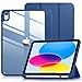 Vobafe Hülle für iPad A16 11. Generation 2025/iPad 10. Generation 2022 (11/10,9 Zoll) mit Stifthalter, PC Transparent Rückseite Schutzhülle Unterstützt Touch ID, Auto Schlafen/Wachen, Navy