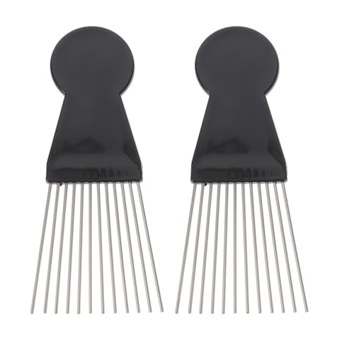 Peine KALLORY Hair Pick de acero inoxidable 2 unidades miniatura 1