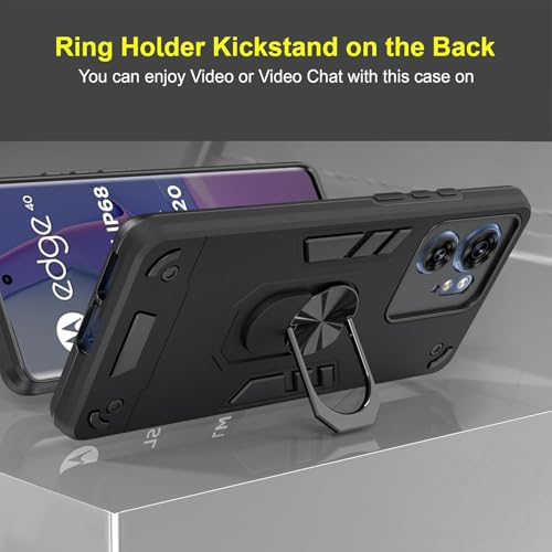 Image of NDCOM for Moto Edge 40 Back Cover Premium - Sleek Motorola Edge 40 Back Cover, Stylish Moto Edge 40 Cover Ring Holder Case