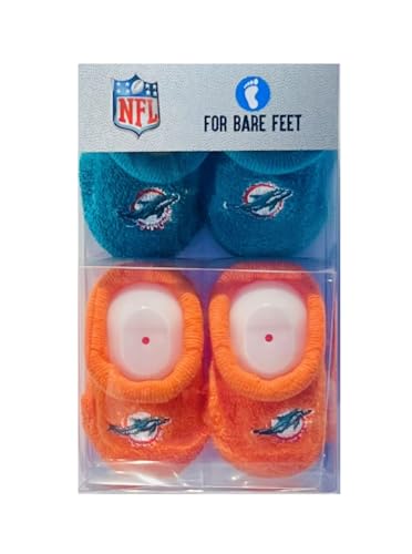 Image of FBF - NFL Team Logo & Colors Infant Bootie Socks 0-12 Months - 2 Pack
