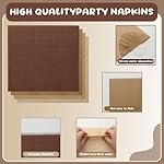 96 Pcs Brown Gradient Tableware Sets for 24 Guests Include 9 '' and 7'' Paper Party Plates Disposable Cocktail Napkins Plastic Forks Dinnerware for Baby Shower Wedding Birthday Tea Party - Image 4