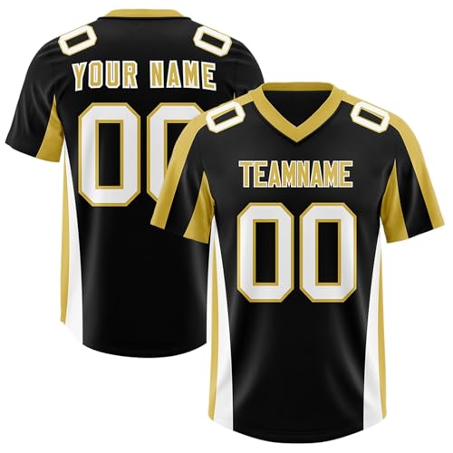 Generisch Custom Women Jersey, Personalisiert American Football Spieltrikots Mit Name Nummer Personalisierte Trikot T-Shirt Für Kinder Erwachsene Junge Mädchen Herren Football Shirt (5)