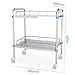 FEITJMMW Stainless Steel Medical Trolley, 2/3-layer Laboratory Medical Equipment Trolley Mobile Emergency Vehicle Dressing Trolley Detachable Service Trolley