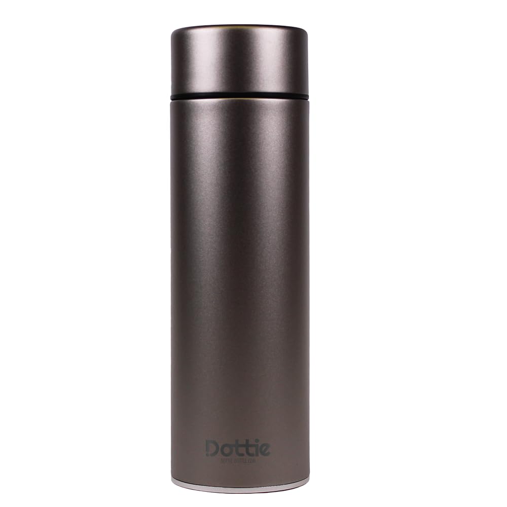 Kopierladen Karnath GmbH Dottie Bottle Johnny Trinkflasche aus Titan - 420 ml - nur 206g - Ultraleichte Thermosflasche - Auslaufsicher