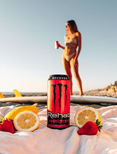 Monster Rehab Strawberry Lemonade + Energy, Energy Drink, 15.5 Ounce (Pack Of 15) #TOP3