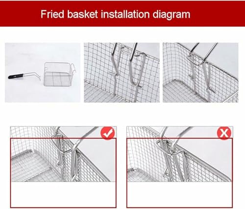 Friteuse à gaz 22L en acier inoxydable à double panier pour table de restaurant - 7