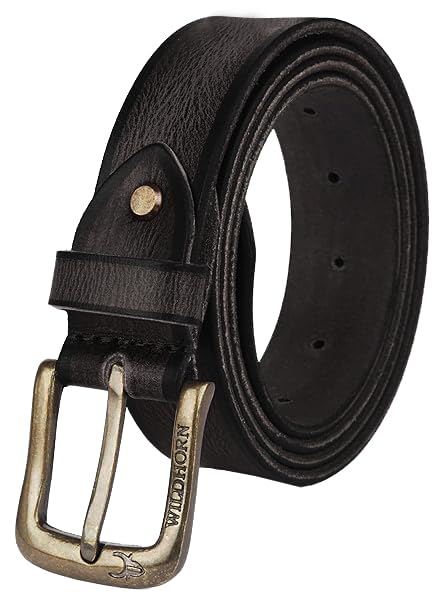 Image of WildHorn Classic Genuine Leather Belt for Men - Stylish and Durable with Adjustable Fit