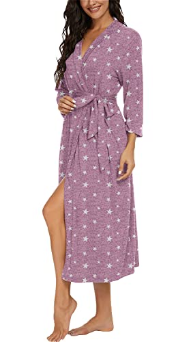 Image of VINTATRE Robes for Women Long Knit Bathrobe XS-4XL