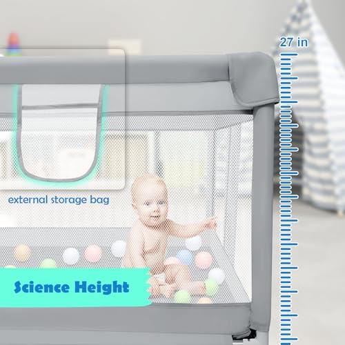 Image of Playpen Baby Playard, Playpen for Babies and Toddlers with Gate, 50x50 Baby Fence