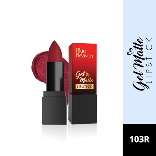Image of Blue Heaven Get Matte Lipstick | Soft Matte Finish and Lightweight Formula | Intense Pigment | Long-Lasting Lipsticks For Women | 103R | 4gm (Pack of 2)