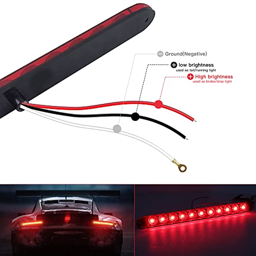 2pcs Trailer Light Barra 16in 11led Para Parque Parque De Giro Sinais De Freio De Traseiro Leve Trai