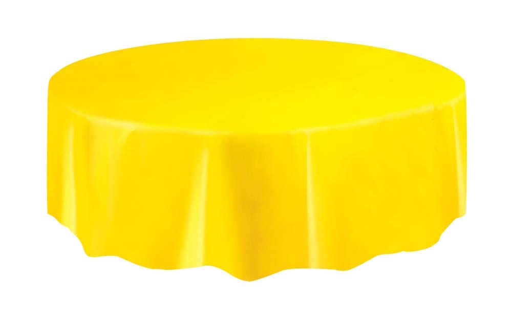 HoitoDeals Plastic Round Table Cover For Tableware Indoor Outdoor Party