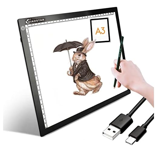Mesa de Luz Dibujo LED A3,Mesa de Luz Para Calcar Ultrafino,LED Tableta de Luz con Cable USB con Brillo Ajustable Para Dibujo de Diamante Artistas Animación Dibujo Esbozo(Caja de regalo)