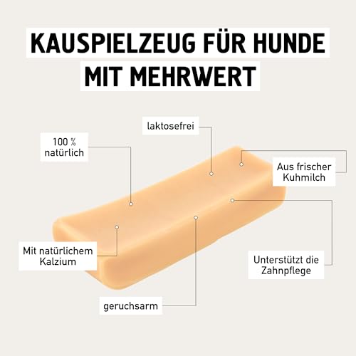 Kauies Kaukäse - 100% natürliche Käsestange für Hunde aus frischer Kuhmilch, proteinreich, laktosefrei, glutenfrei, Zahnpflege, Handmade in Germany - Größe XXL (2 x 200g) für Hunde bis 30kg