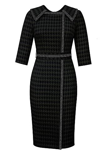 CHIC STAR Womens Embossed Jacquard Trim Dress
