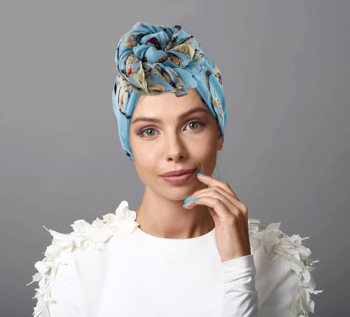 Image of GERINLY Scarfs for Women Lightweight Cotton Feel Scarves Floral Birds Print