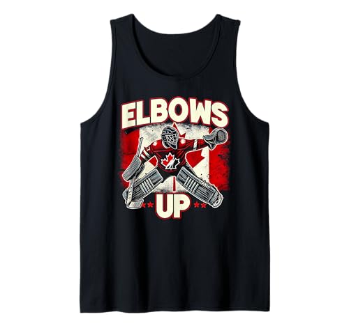 Elbows Up Canada Canadian Counter Tarifs Gardien de but de hockey Débardeur