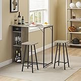 Utilisation polyvalente : que ce soit comme table de bistrot avec 2 chaises pour une atmosphère de café à la maison, comme table de bar avec tabourets de bar ou dans les domaines de la restauration, le design intemporel s'adapte parfaitement aux styles d'intérieur modernes et classiques. Une table à manger polyvalente avec des chaises pour n'importe quelle pièce.