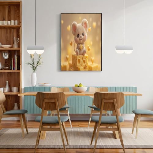 Arte pared decoración queso 3d ratón que llenará de sonrisas tu casa 4