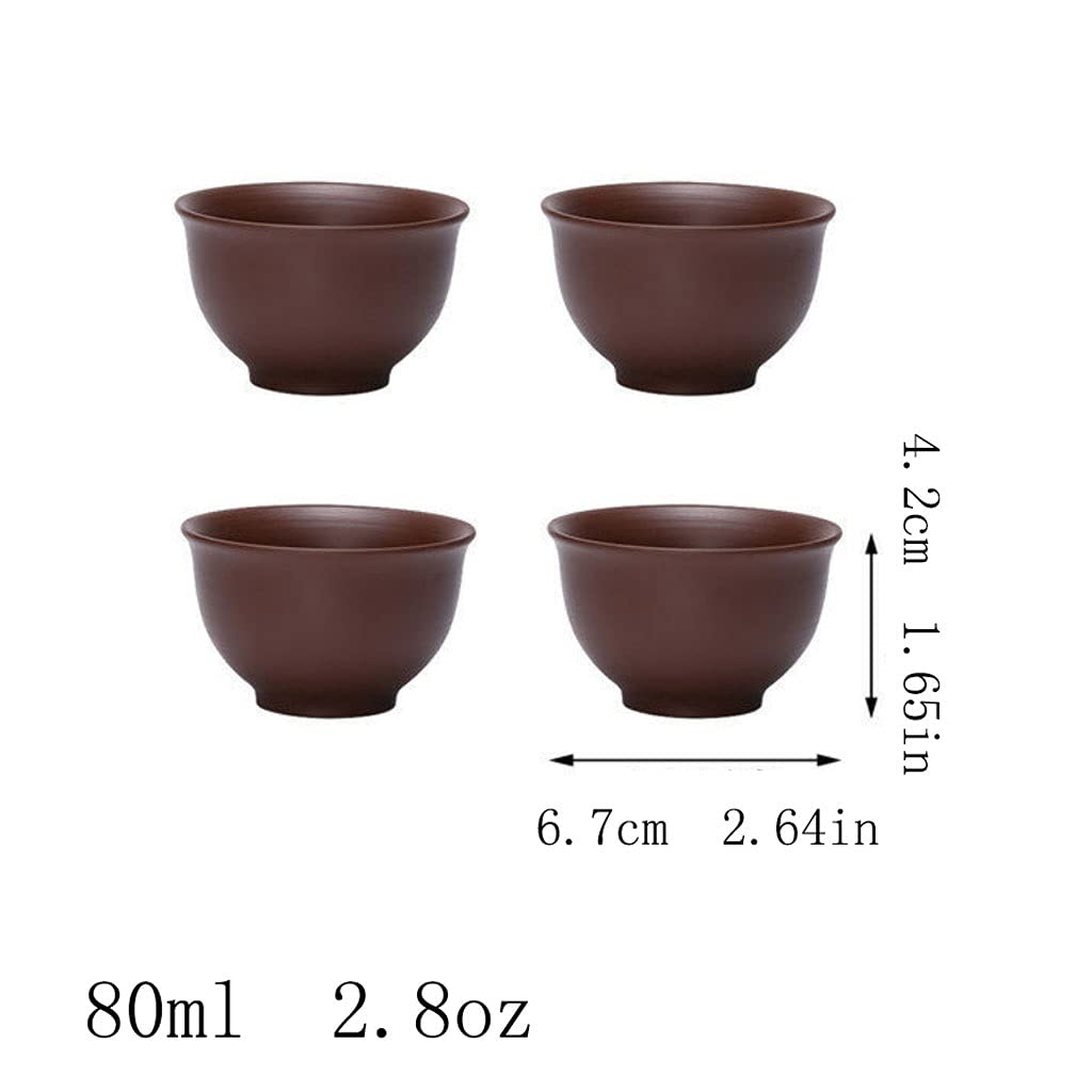 Bote de Arcilla Púrpura Yixing tetera de arcilla púrpura de seis piezas tetera taza de té de taza de té kung fu juego exquisito patrón hecho a mano tetera doméstica Teteras (Color : Brown)
