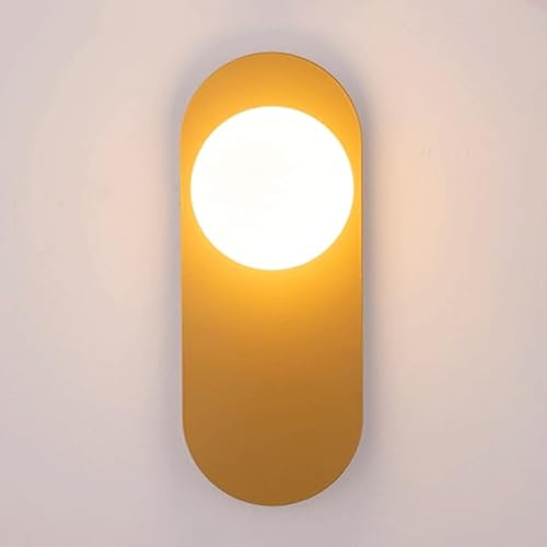 YJWYG 7W ���_�� �n���� �A�C�A���A�[�g �E�H�[�������v ���C�g ���O�W���A���[ �x�b�h�T�C�h �w�i �� �ǎ��t���p�C�� �V���v�� LED ���� �E�H�[�����C�g ���r���O���[�� �G���g�����X �K�i �L�� �Q���p (�S�[���h)