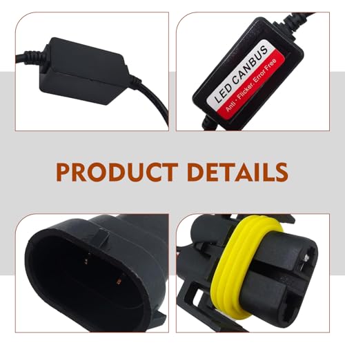 2 PCS Decodificador LED H11/H8/H9 para vehículos miniatura 3