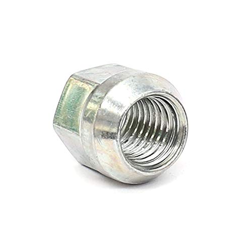 Image of HICKS M14x2.0 Zinc Finish Open-end Acorn Bulge Lug Nuts Set 19mm (3 /4 inch) Hex, 21mm (0.84 inch) Height, Set of 32