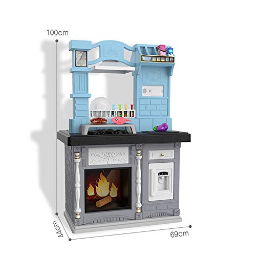 WH-IOE Küche Spielset Spaß mit Freunden Küche, große Kunststoff-Spielküche mit realistischem Licht und Ton, Kindern… – Bild 3