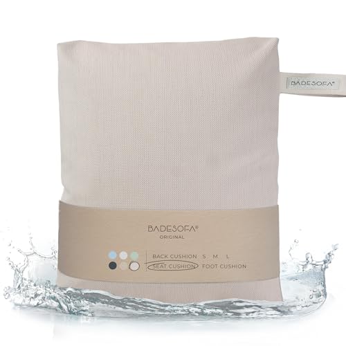 BADESOFA Badewannen-Sitzkissen | Revolutionärer Komfort für Badewanne Dusche & Whirpool | Waschbares & schnell Trocknendes Bade-Kissen in Perlmutt | Wellness Badewannen-Zubehör Handmade in EU
