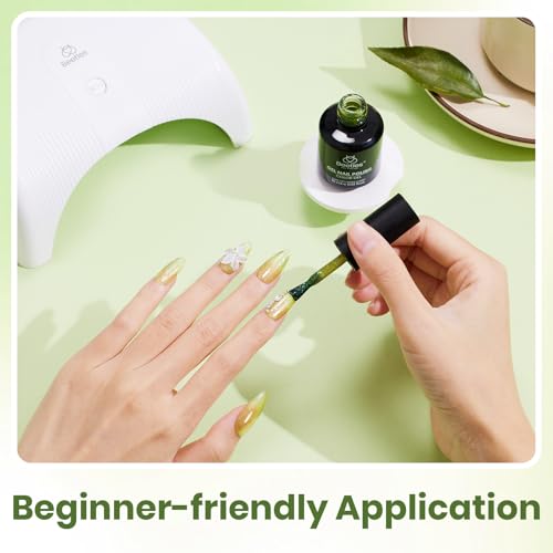 Image of Beetles Lime Green Glitter Gel Nail Polish, 15ML Sparkly Yellow Green Gel Polish, Shimmer UV LED Soak Off Color Gel for Summer Party Nail Art DIY Manicure