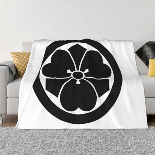 毛布 ひざ掛け 家紋 丸に剣片喰 タオルケット ブランケット 掛け毛布 膝掛け 敷き毛布 フランネル毛布 オフィス 出張 旅行 ソファーベッド用 車用 冷房対策 ふわふわ 保温 耐久性 軽くて暖かい 暖房効果 洗える 春夏秋冬 丸洗いok 毛抜けない 持ち