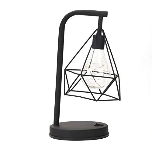 Preisvergleich Produktbild tischlampen LED Tischlampen Retro Black Geometric Wire Industrial LED Glühbirne Tischlampen Bed Side Battery Tischlampe