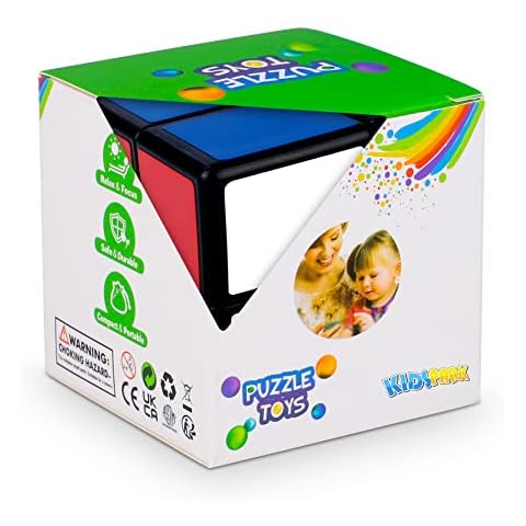 KidsPark 2x2 Speed Magic Cube - Brain-Teasing 3D Puzzle Fidget Toy, 2x2x2 Speedcube for Christmas Stocking Fillers for Kids & Adults Cover