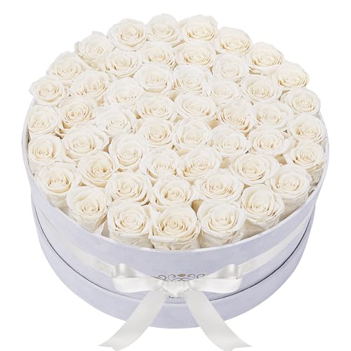 50 Piece Roses in a Velvet Box, Flowers for Delivery,