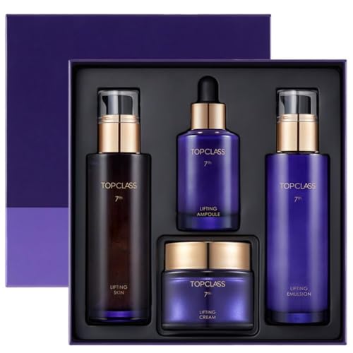 CHARMZONE TopClass Lifting 7th Skincare Set – Korean Anti-Aging 4-Piece Set with Toner, Emulsion...