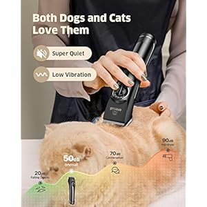 Oneisall dog clippers for grooming doodles poodles thick curly hairlow noise heavy duty dog grooming kit with detachable metal blades   cucciolini doodles